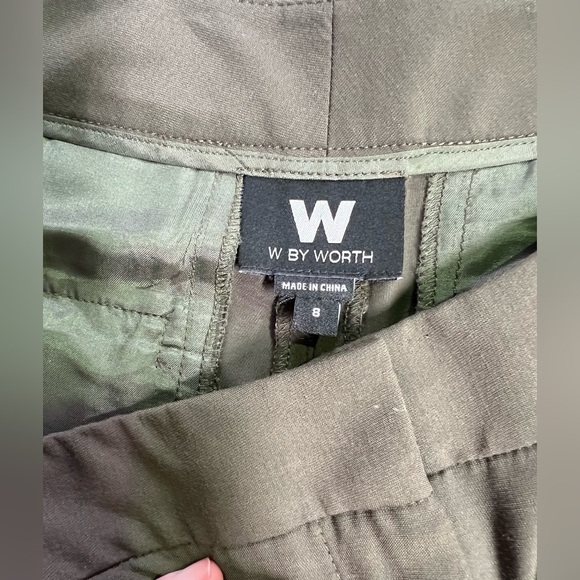 W by WORTH Olive green crop ruched cargo pants size S. - Picture 8 of 13